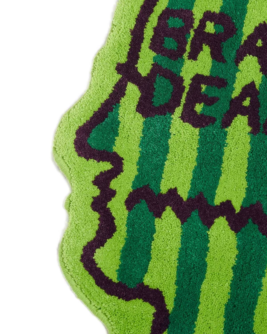 Logo Head Striped Rug