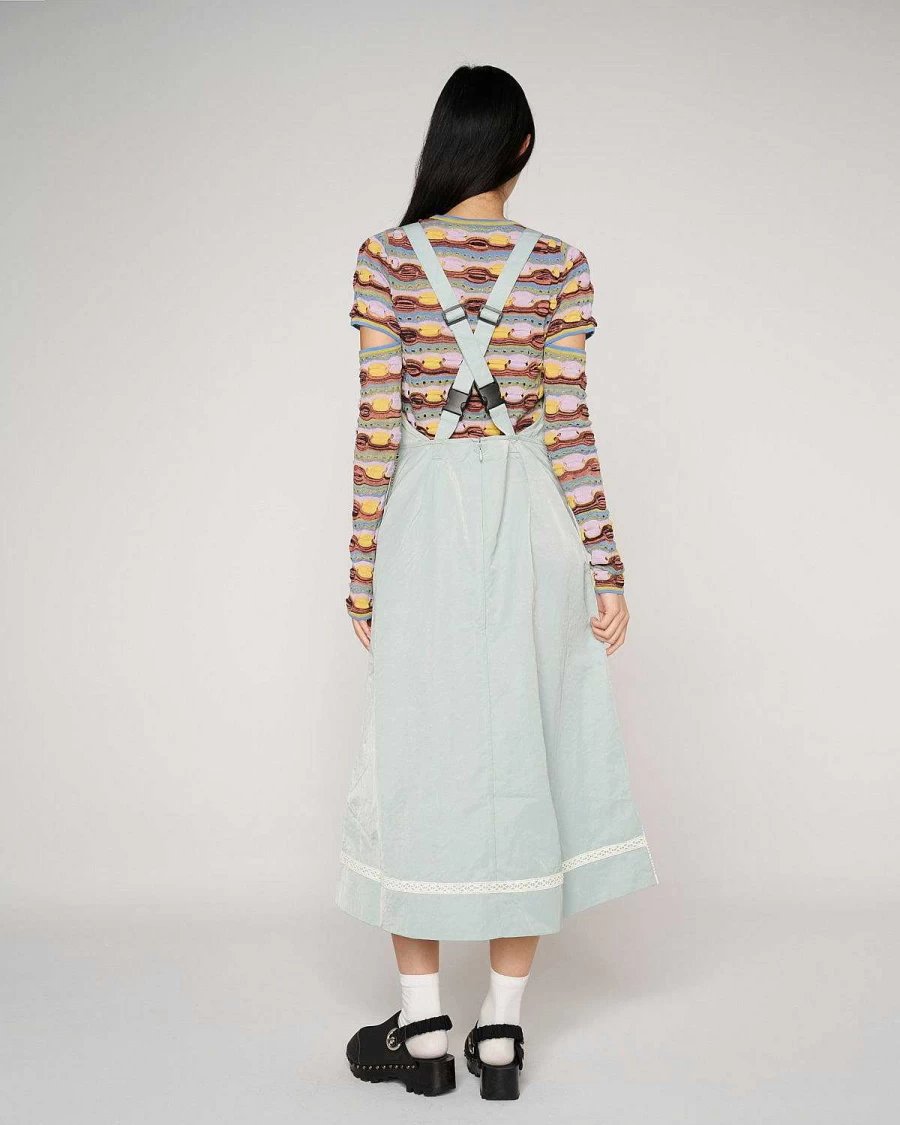 Brain Dead Seafoam Apron-Front Utility Dress for Women & Men