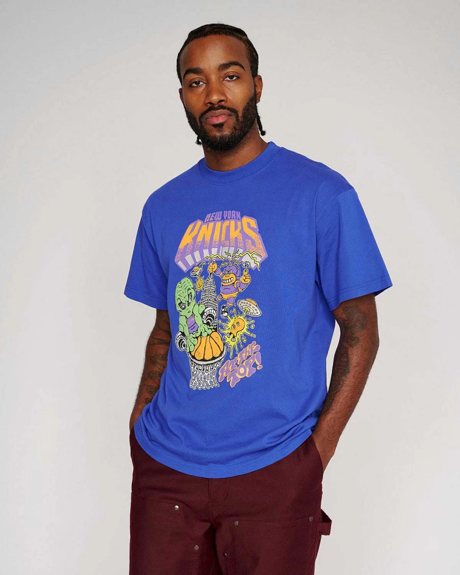 Brain Dead X Nba New York Knicks T-Shirt - Blue