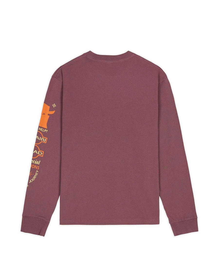 Brain Dead Special Illusions Graphic Long Sleeve T-Shirt - Clay