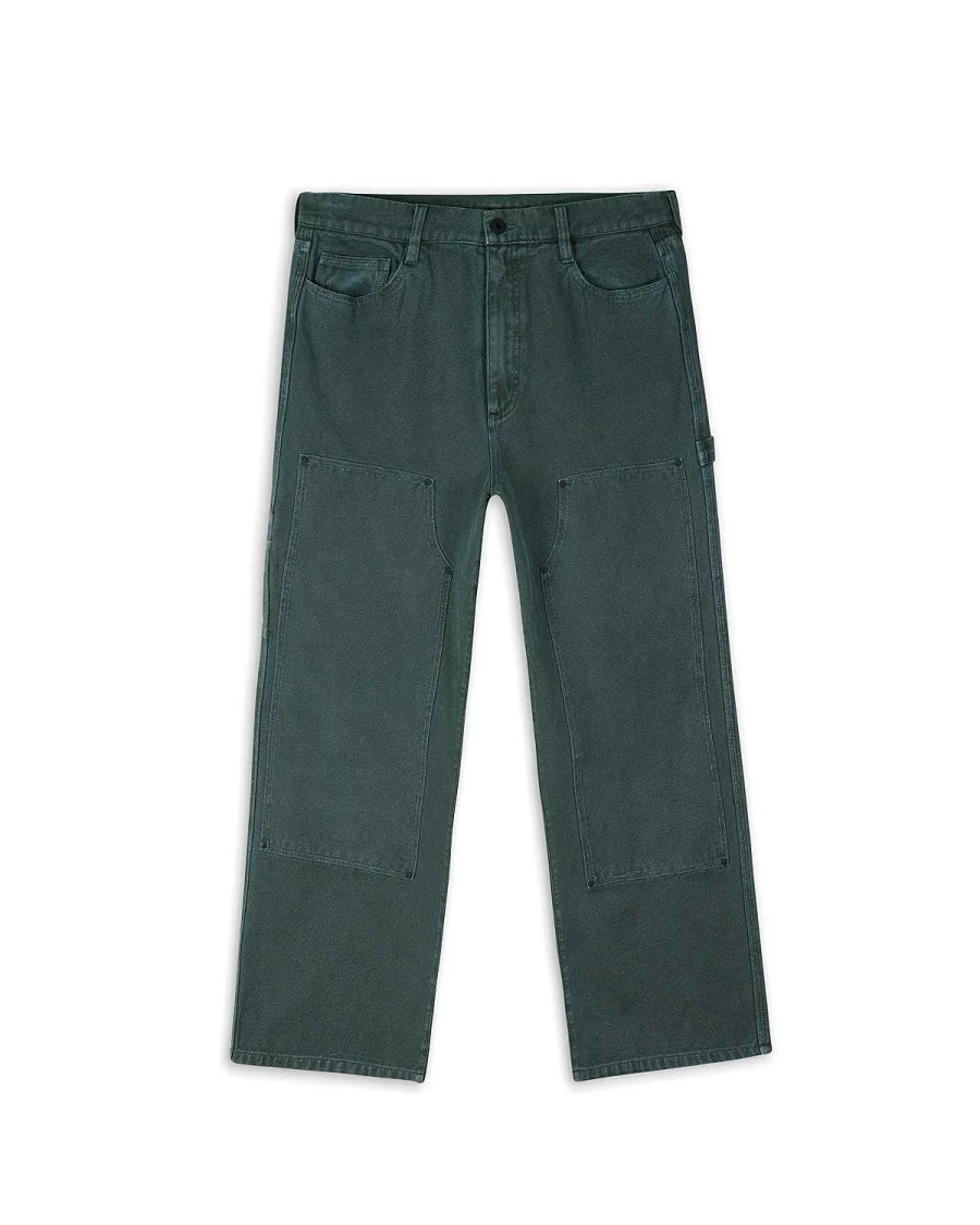 Brain Dead Double-Knee Utility Pants - Putty Green Workwear Trousers