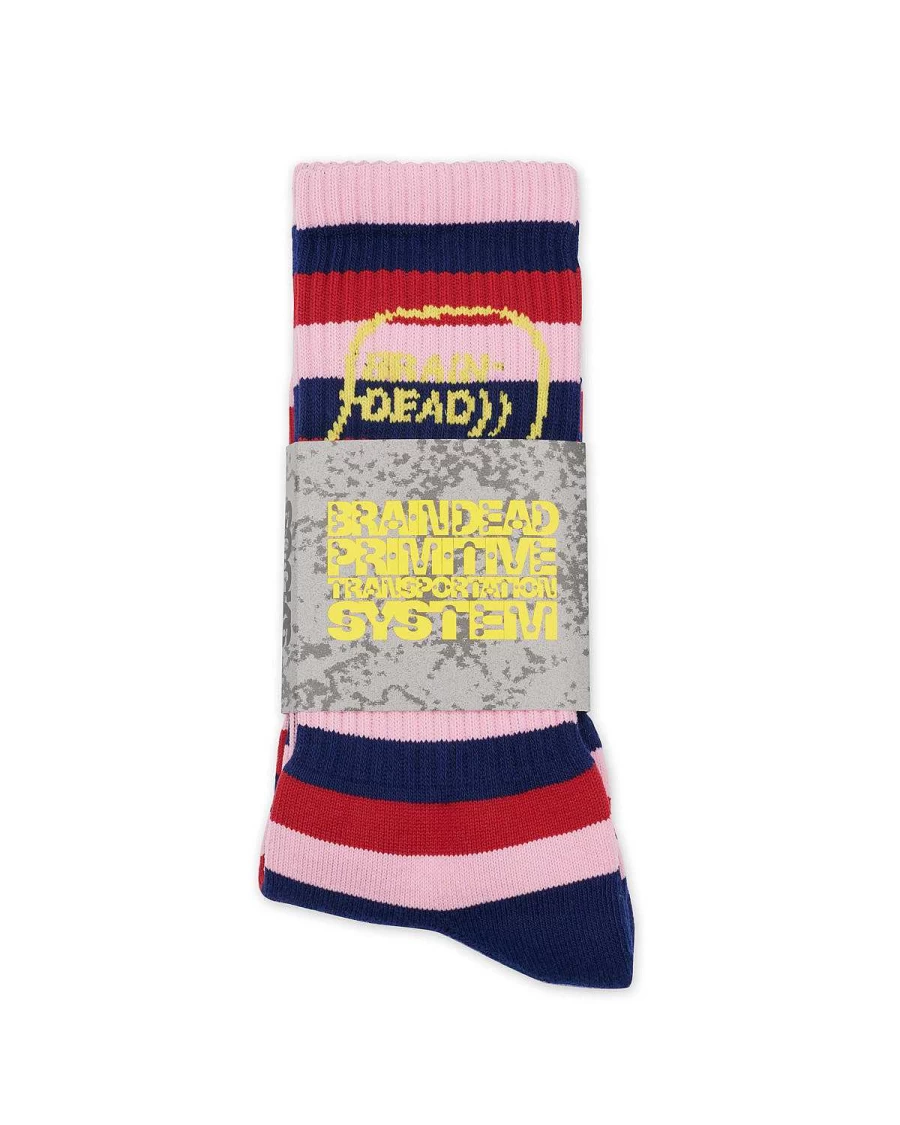Striped Logo Head Sock - Navy