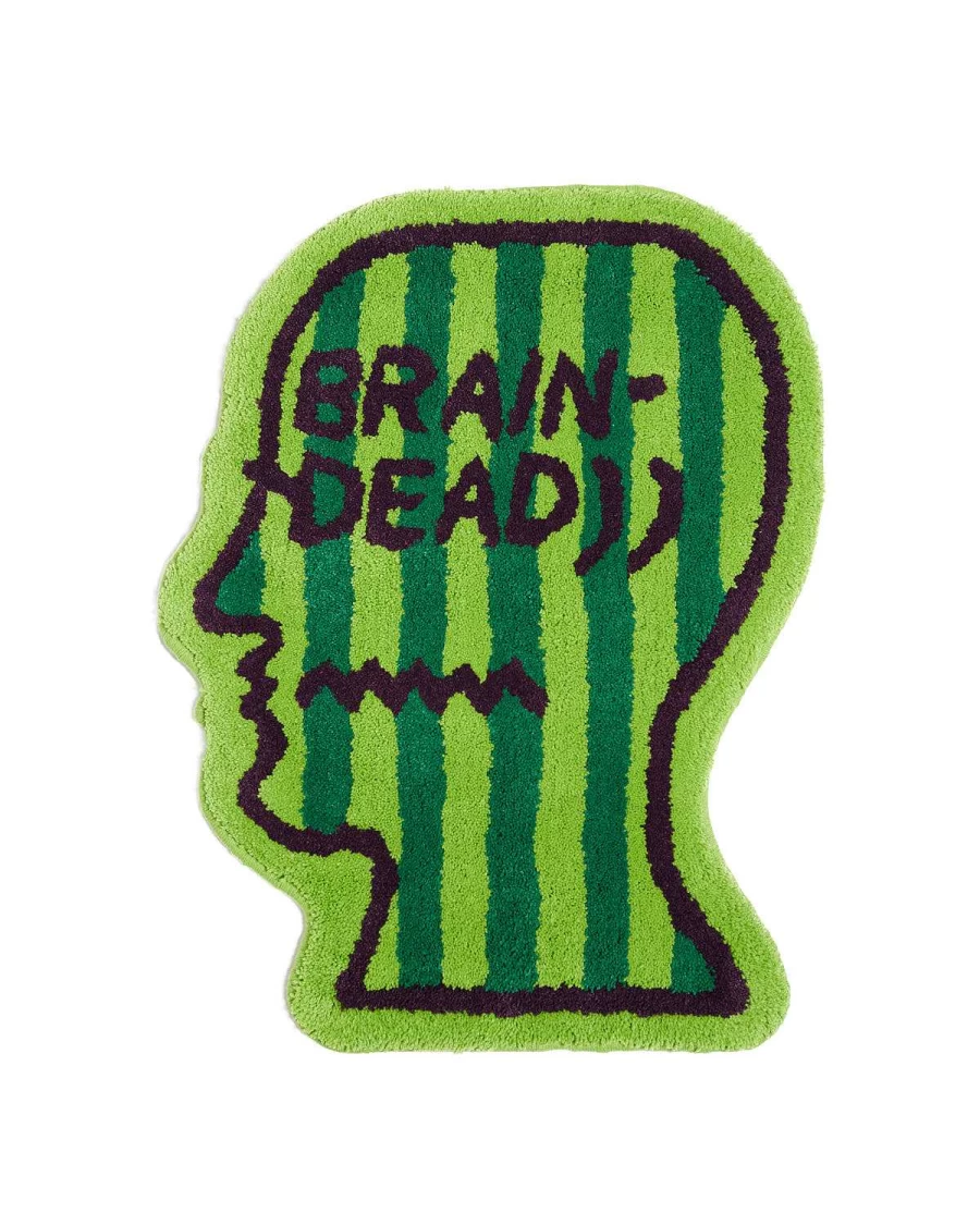 Logo Head Striped Rug