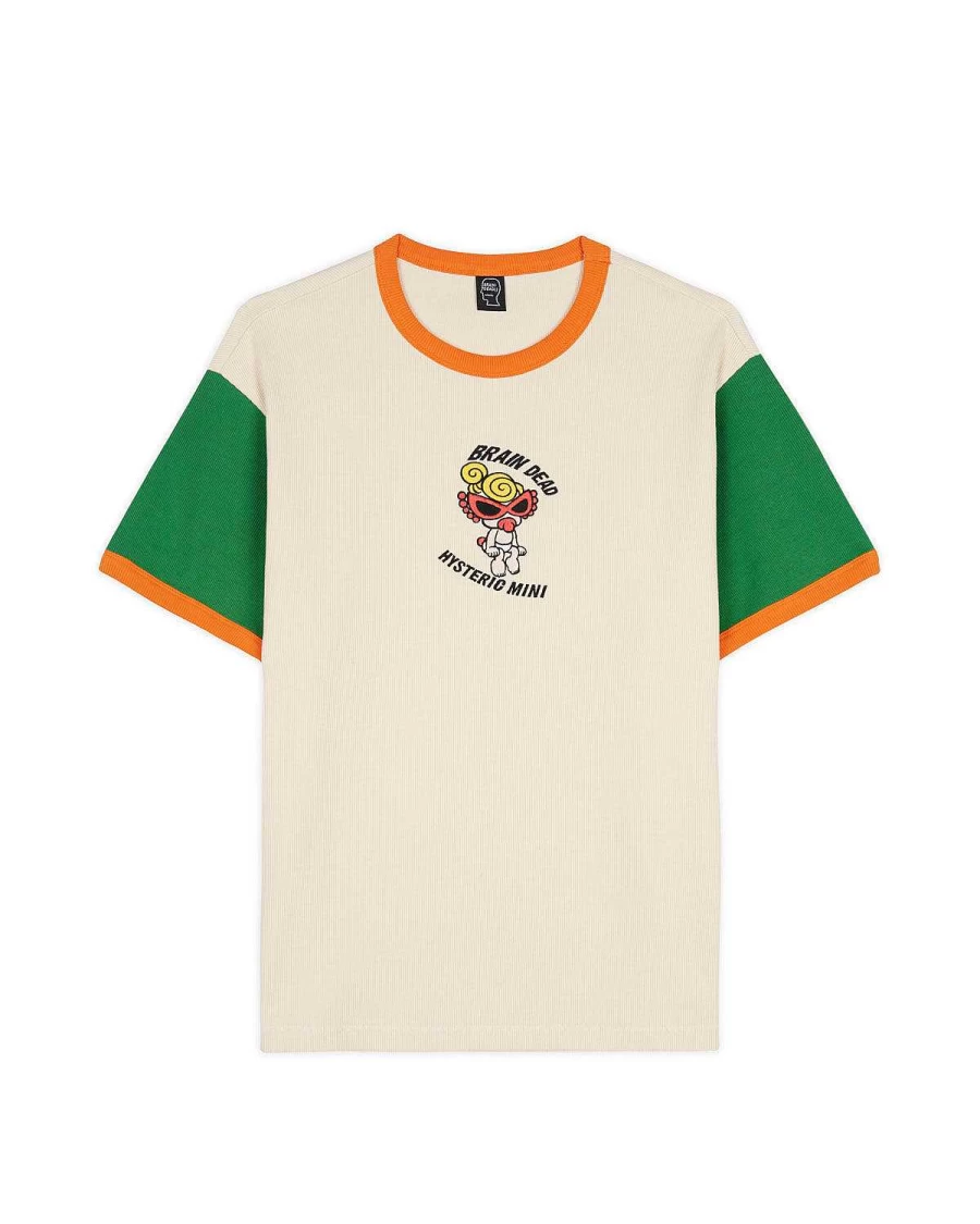 Brain Dead X Hysteric Mini Ribbed Ringer T-Shirt - Natural
