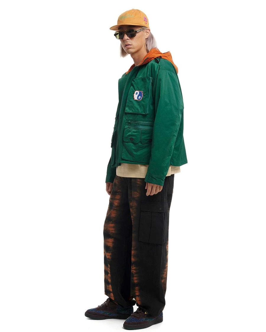 Brain Dead Green/Terracotta Cropped Utility Hunting Jacket - Outdoor Adventure Coat