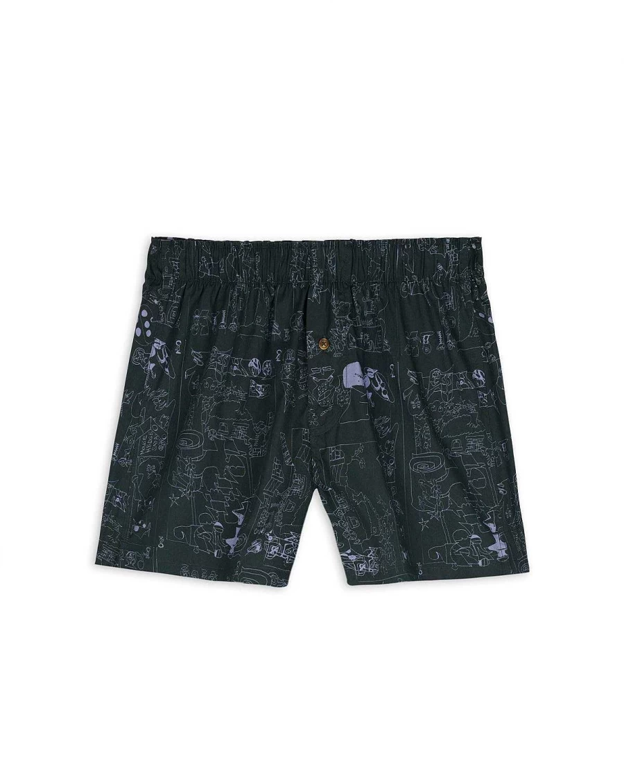 Hedgehog Boxer Short - Forest Green