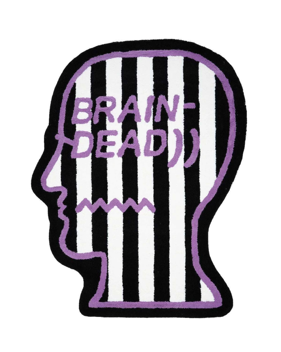 Logo Head Striped Rug 6Ft