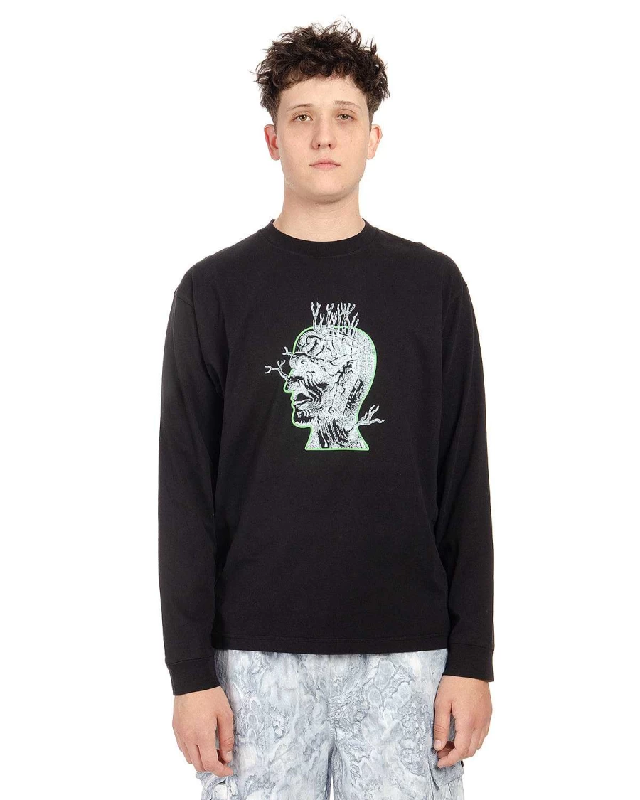 Brain Dead Men's Long Sleeve Shirt - Black | Premium Streetwear Cotton Top
