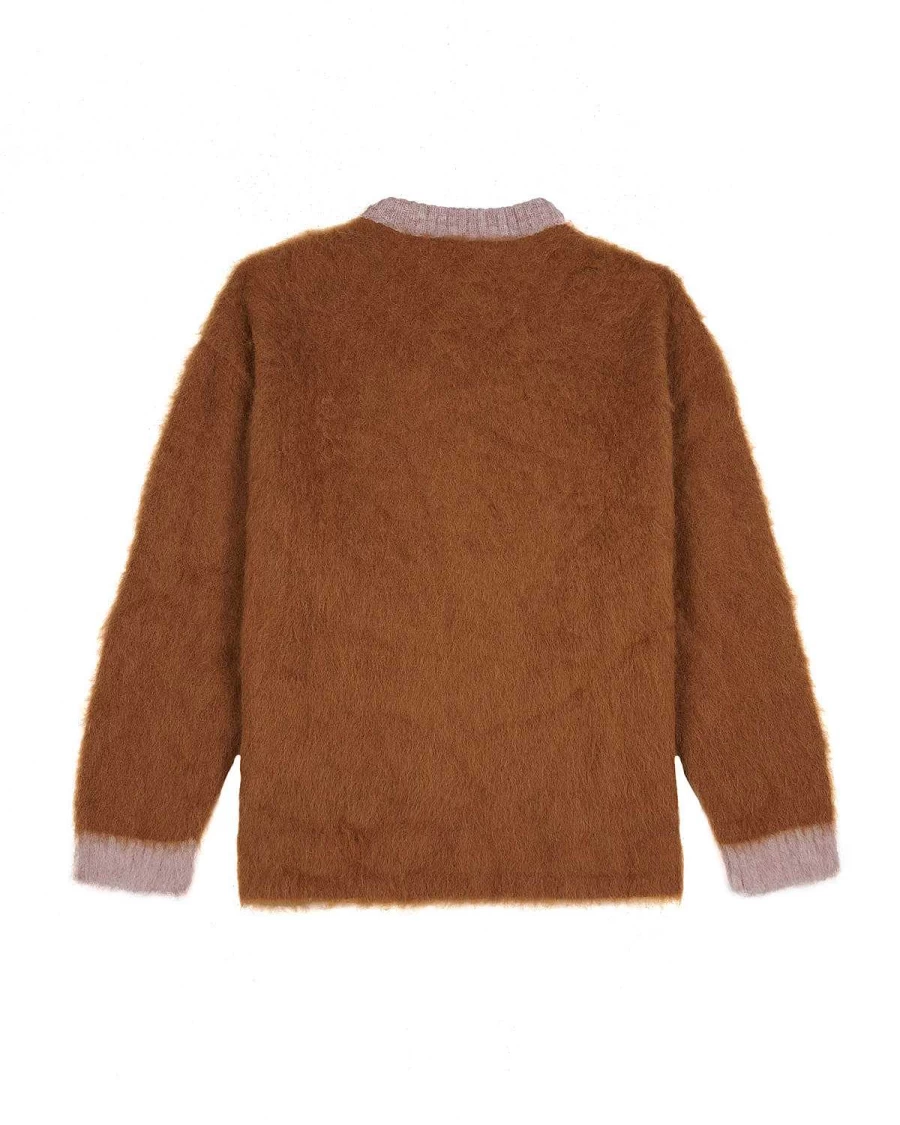 Brain Dead x NBA Boston Celtics Alpaca Wool Sweater - Brown