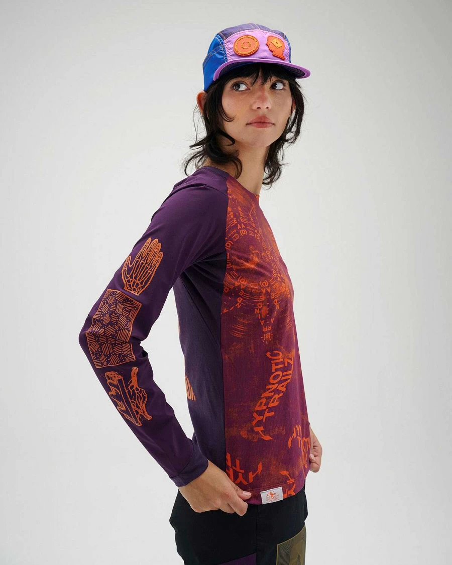 Brain Dead x Rapha Women's Trail Windblock Cycling Jersey - Dark Purple Performance Apparel